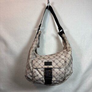 Lauren Ralph Lauren RL Monogram Beige Hobo Shoulder Bag